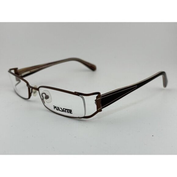 PULSATE - P142 MAHOGANY 51-18-135 Plastic Rectangle Glasses Frames - Picture 1 of 9